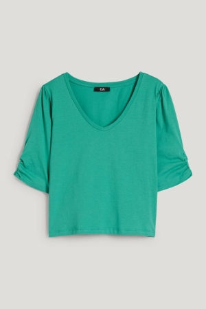 C&A T-shirts Damen Grün | FLCJW-8937
