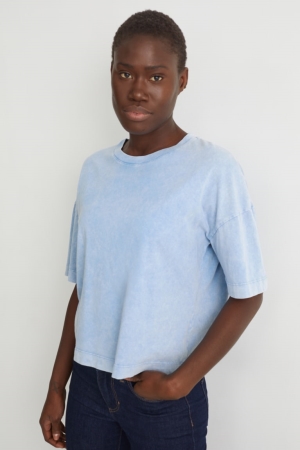 C&A T-shirts Damen Hellblau | OMFIZ-8541