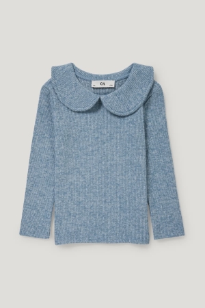 C&A Thermal Long Sleeve Oberteile Mädchen Hellblau | YQMPB-7948