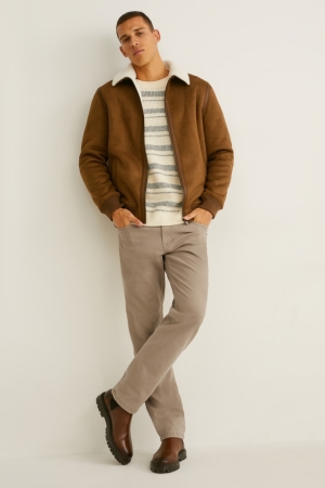 C&A Thermal Regular Fit Lycra® Hosen Herren Beige | PJNEA-5870