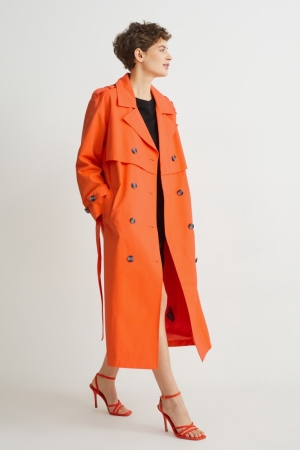 C&A Trench Mäntel Damen Dunkelorange | GVHYT-7910