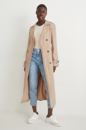 C&A Trench With Lenzing™ Ecovero™ Mäntel Damen Beige | EFRIH-4327