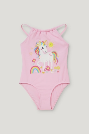 C&A Unicorn Swimsuit Lycra® Xtra Life™ Bademode Mädchen Rosa | VYOSI-8302