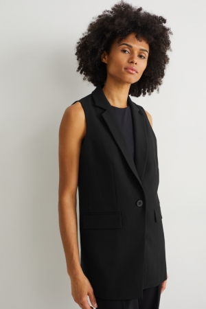 C&A Waistcoat Blazer Damen Schwarz | EISZG-6014