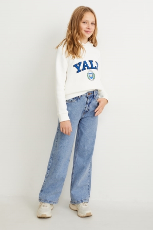 C&A Weite Leg Jeans Mädchen Blau Hellblau | IVYNA-3210