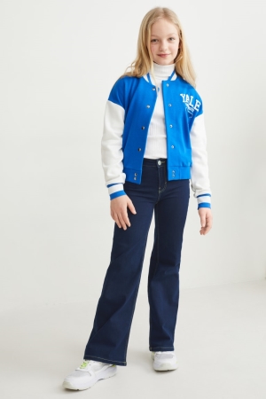 C&A Weite Leg Jeans Mädchen Blau | KFWNI-6134