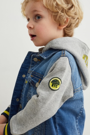 C&A With Hood Jacke Mädchen Blau | IOQLA-9347
