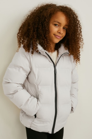 C&A With Hood Jacke Mädchen Creme | OUCTX-6312