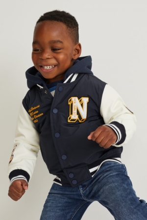 C&A With Hood Jacke Mädchen Dunkelblau | ZSUQO-5718