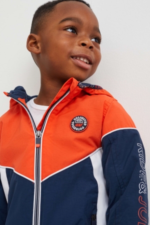 C&A With Hood Jacke Mädchen Orange Dunkelblau | IKZQU-6059