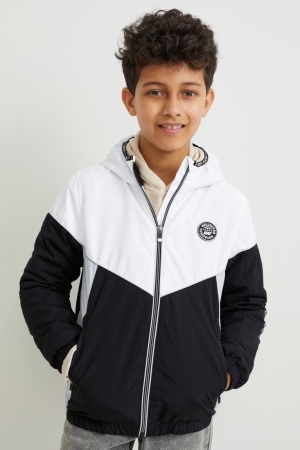 C&A With Hood Jacke Mädchen Schwarz | CDYBM-6198
