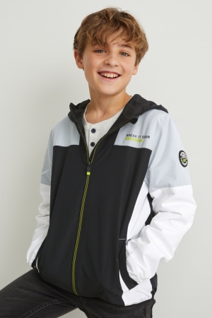 C&A With Hood Jacke Mädchen Schwarz | JZXMU-2517