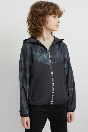 C&A With Hood Jacke Mädchen Schwarz | VXMPU-9260