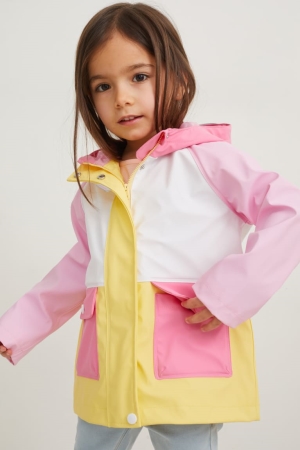 C&A With Hood Jacke Mädchen Weiß | QATDP-7183