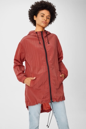 C&A With Hood Mäntel Damen Rot | VOWHJ-6784