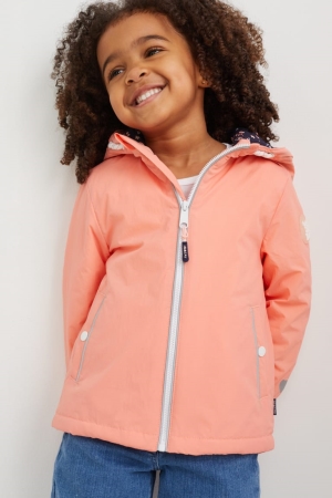 C&A With Hood Recycled Jacke Mädchen Rosa | JHKWM-2197