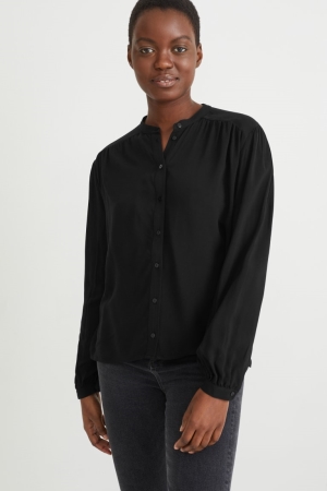 C&A With Lenzing™ Ecovero™ Bluse Damen Schwarz | LRFVI-2910