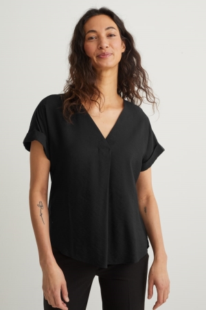 C&A With Livaeco™ Fibres Bluse Damen Schwarz | FQAGZ-2318