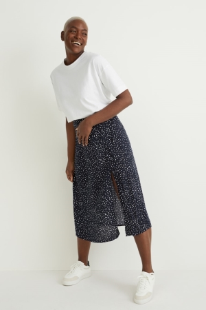 C&A With Livaeco™ Fibres Polka Dot Röcke Damen Dunkelblau | YBZGM-9576