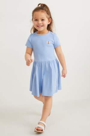 C&A With Recycled Baumwoll Kleider Mädchen Hellblau | MRUSL-6148