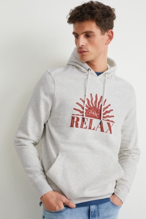 C&A With Recycled Polyester Sweatshirts Herren Hellgrau | MBOLZ-1389