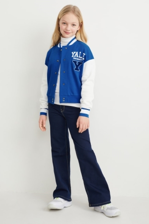 C&A Yale University Zip-through Sweatshirts Mädchen Blau | ZKNAP-7836