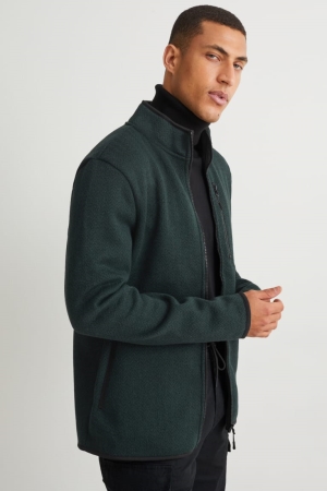 C&A Zip-through Sweatshirts Herren Dunkelgrün | GFJSC-6430