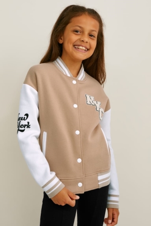 C&A Zip-through Sweatshirts Mädchen Beige | SECRD-0264
