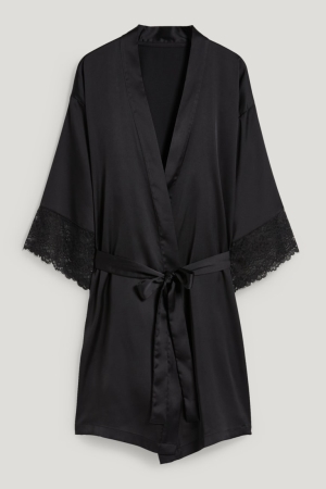 C&A ing Gown Nachtwäsche Damen Schwarz | DSOIQ-6890